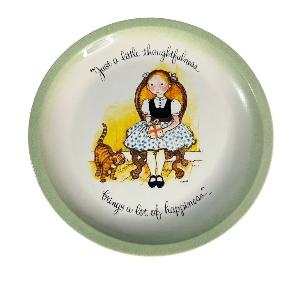 Vintage Holly Hobbie Collector Plates Set of 2 1970s American Greetings Decor